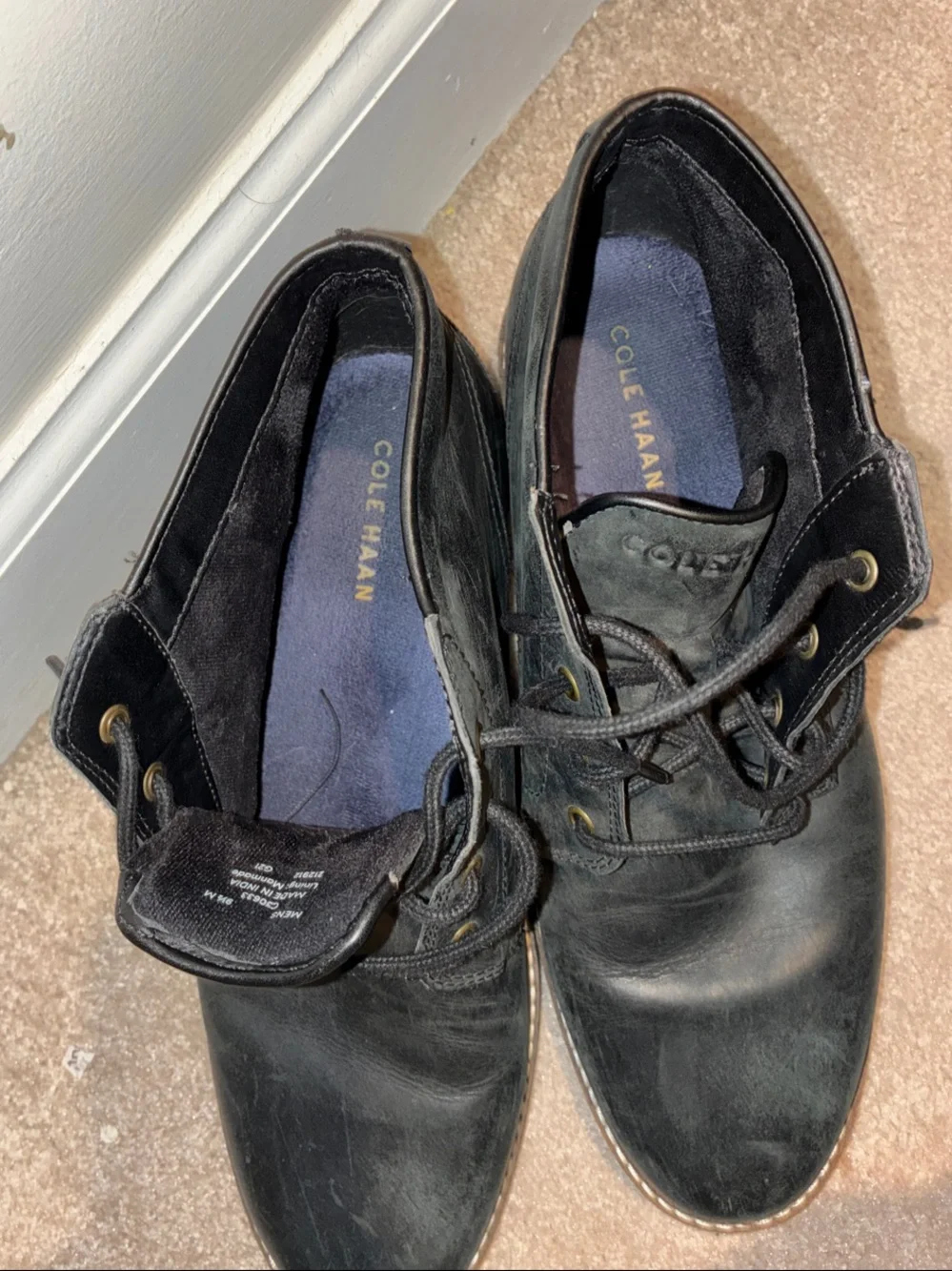 Cole Haan Black Leather Chukka Boots